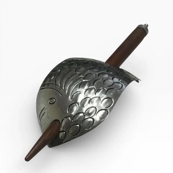 Narwhal Hair Fork Bun Holder Silver Wood Hair Stick Boho Updo Pin - Picture 3 of 5